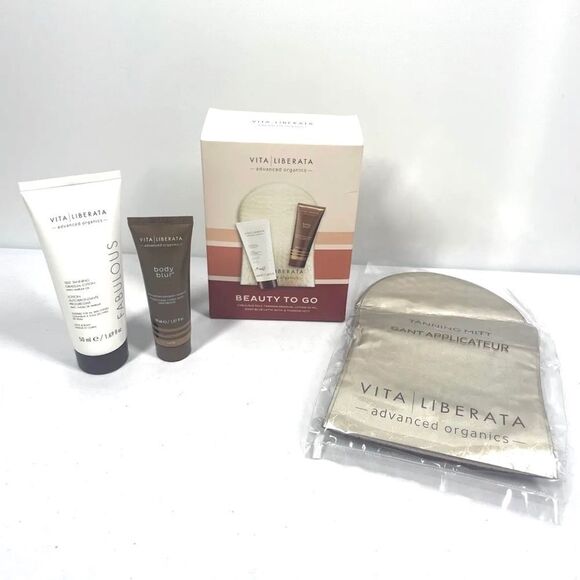 Vita Liberata Beauty To Go Self Tan Latte, Body Blur & Mitt NIB In Box - Picture 1 of 4